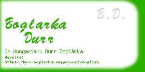 boglarka durr business card