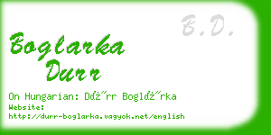 boglarka durr business card